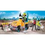 PLAYMOBIL 71751 Ouvriers avec Rouleau Compresseur et Signalisation, Action Heroes, La Construction, 43 Pièces, Dès 4 Ans