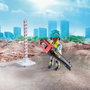 Playmobil Construction De Carreteras Action Heroes 71751 - Set de chantier avec rouleau compresseur, casques et outils, dès 4 ans
