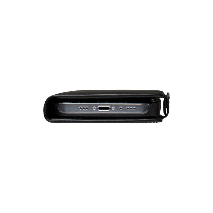 dbramante1928 Lynge Étui Portefeuille en Cuir Pleine Fleur pour iPhone 12 / 12 Pro 6.1 Pouces - Noir avec Support Détachable et Protection RFID