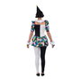 My Other Me - Disguise Arlequina, taille M - Déguisement complet avec bonnet, col, combinaison, manchettes, mitaines, collants et 2 épingles à cheveux pompon