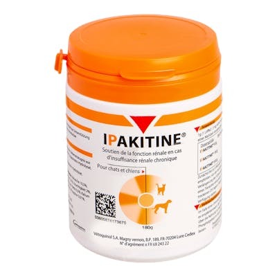 Vetoquinol Ipakitine 180 G - Complément alimentaire pour chiens et chats en cas d'insuffisance rénale Vetoquinol Ipakitine 180 G - Complément alimentaire pour chiens et chats en cas d'insuffisance rénale