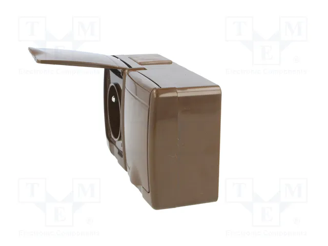 PAWBOL Socle d'alimentation AC 2P+PE 16A marron
