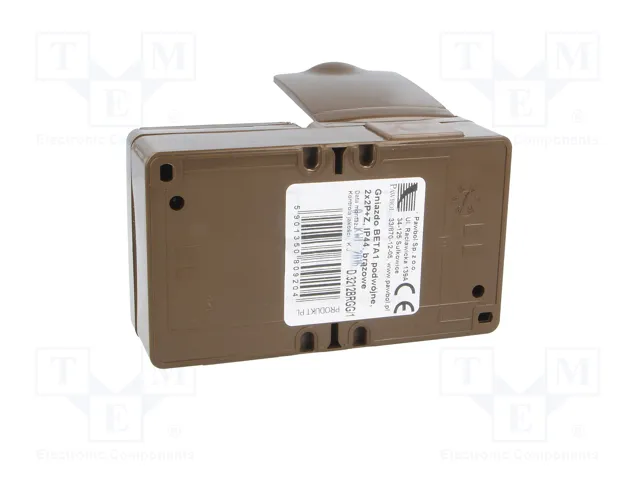 PAWBOL Socle d'alimentation AC 2P+PE 16A marron