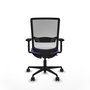 Chaise Haches Synchrone/Traslack tissu Violet Maille Blanc Base en nylon noir Accoudoir 2D Sans appui-tête Roulettes 65mm nylon