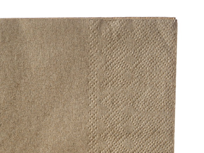 KINVARA Set de 50 serviettes en papier marron 33 x 33cm
