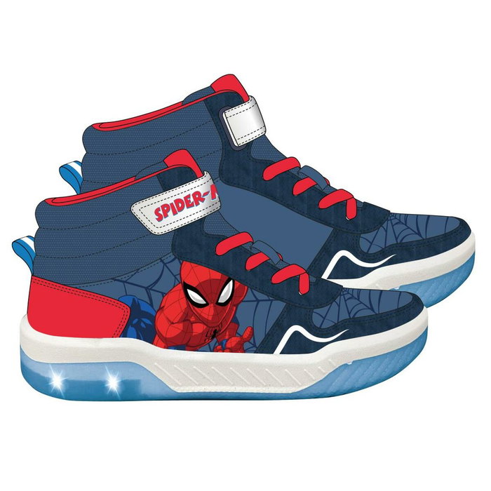Cerdá T031 Chaussure sportive enfant avec éclairage LED Spiderman, semelle PVC, taille 31, bleu foncé