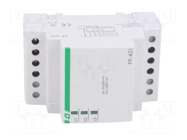 F&F Relais de surveillance de tension PF-431, 16A, rail DIN