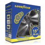 Goodyear GOD9085 - Tapacubos Montreal Bicolor 15" Noir Argent, Set de 4 unités pour Jantes de Voiture