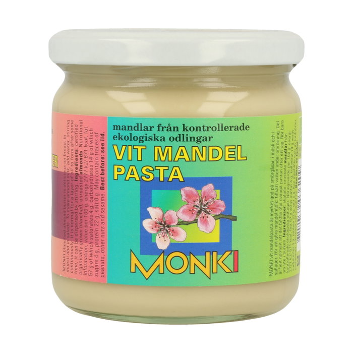 MONKI Crema de Almendras Blancas Bio 330g MONKI Crema de Almendras Blancas Bio 330g