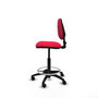 Tabouret Taburete Isso Contact permament de base Tissu Rouge Structure polyamide noire Sans accoudoirs Sans appui-tête Roulettes en nylon 50 mm