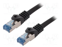 LOGILINK CQ4013S Cordon de raccordement Cat 6a S/FTP 0,25m noir