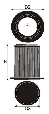 Green Filters G791017 Filtre Remplacement Rond 69x138x157mm