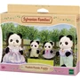 Sylvanian Families La Famille Panda - Figurines Articulées Maman, Papa et Bébés - Jouet Enfant 3 Ans et Plus - Garantie 2 Ans