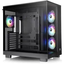 Thermaltake View 380 XL TG ARGB - Boîtier PC Moyen Tour ATX - 4 Ventilateurs 120mm ARGB inclus - Panneaux Verre Trempé - Ports USB 3.0 et Type-C - Noir