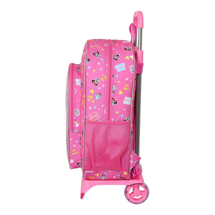 Cartable à roulettes Minnie Mouse Lucky Rose 33 x 42 x 14 cm