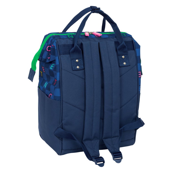 Cartable Benetton benetton Blue marine 27 x 40 x 19 cm Cartable Benetton benetton Blue marine 27 x 40 x 19 cm