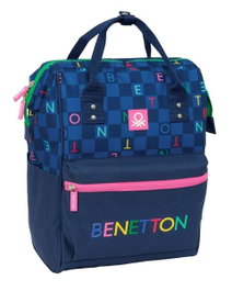 Benetton Sac à dos avec anses pour ordinateur portable 13" modèle Damero 27x40x19cm