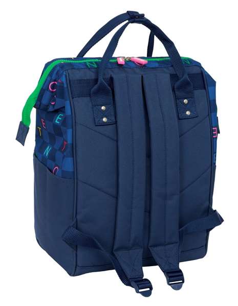 Benetton Sac à dos avec anses pour ordinateur portable 13" modèle Damero 27x40x19cm