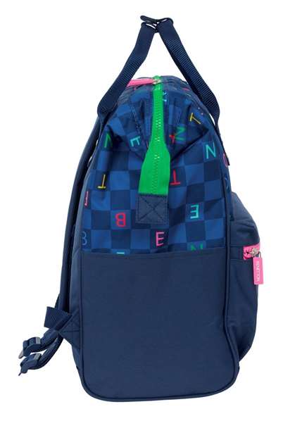 Benetton Sac à dos avec anses pour ordinateur portable 13" modèle Damero 27x40x19cm