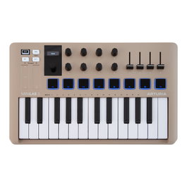 Arturia Minilab 3 Champagne Contrôleur MIDI USB-C 16 Pads RGB 8 Codeurs 4 Sliders Sustain/Pédale Expression Analog Lab