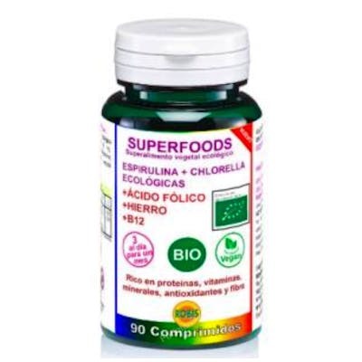 ROBIS Espirulina + Chlorella Superalimentos BIO 90 comprimés