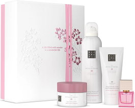 Rituals Coffret Cadeau The Ritual of Sakura - Soin Rejuvenating - Gommage Corps 125 g, Mousse Douche 200 ml, Crème Corps Hydratante 100 ml + Rêve de Hanami Eau de Parfum Femme 15 ml