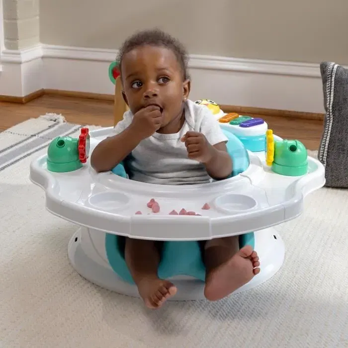Baby Einstein SuperSeat - Siège évolutif 3-en-1 bébé de 0 à 3 ans, Siège d'activités avec jouets interactifs, réhausseur de table, sans BPA