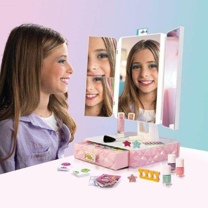 Nice Pink It Studio Maquillage Smart Vanity avec 4 miroirs et tiroir