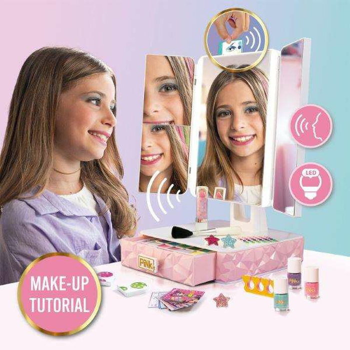 Nice Pink It Studio Maquillage Smart Vanity avec 4 miroirs et tiroir