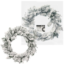 GSC Evolution Couronne de Noël Kiak enneigée Ø50cm 80 branches