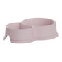 Plastiken Mangeoire double 0,3 l et 0,65 l rose