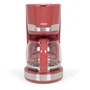 Livoo - Cafetière électrique DOD201RC - 1000 W - Capacité 1.5 L (12-14 tasses) - Rouge chili - Système anti-gouttes et maintien au chaud