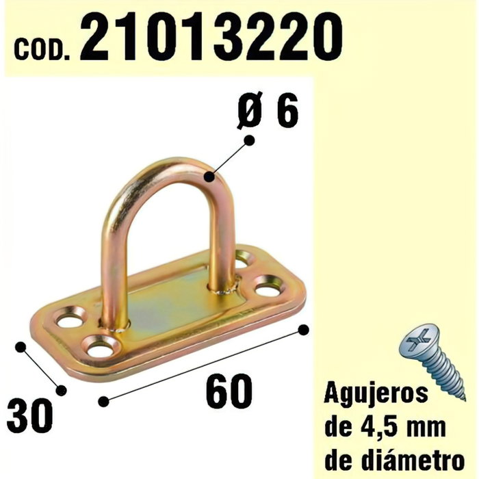 WOLFPACK LINEA PROFESIONAL Support pour bois à anneau bichromaté Ø 6 mm WOLFPACK LINEA PROFESIONAL Support pour bois à anneau bichromaté Ø 6 mm