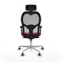 Piqueras y Crespo Chaise de Bureau avec Appui-tête Jorquera 2D086G2 Rouge