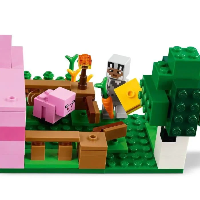 LEGO 21268 Minecraft La maison de Porcelet, Jeu de construction 238 pièces avec animaux et potager, à partir de 7 ans