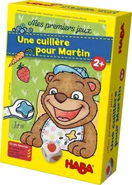 HABA - Mes Premiers Jeux - Une Cuillère pour Martin - Jeu de Mémoire et d'Adresse en Français - Pour Enfants à Partir de 2 ans - 1 à 3 Joueurs