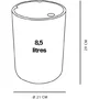 Today Poubelle de salle de bain Utility 8.5 L Rose - O 21 x H 29 cm - Polypropylène - Couvercle poussoir