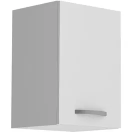 Oslo Meuble haut de cuisine OSLO, blanc mat, 1 porte avec tablette, L 40 x P 36 x H 58 cm, rangement optimisé
