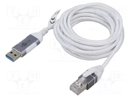 GOOBAY Câble slim USB 3.0 vers RJ45, 3m, blanc