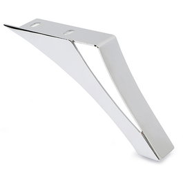 Q&Q Pata métalique Keisa H150 Chromé Gauche - Pied de sofa ou meuble en métal, hauteur 150 mm, finition chromée