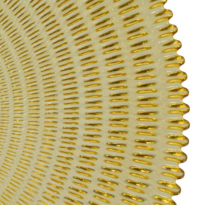 Centre de Table Jaune Verre 40 x 40 x 7 cm