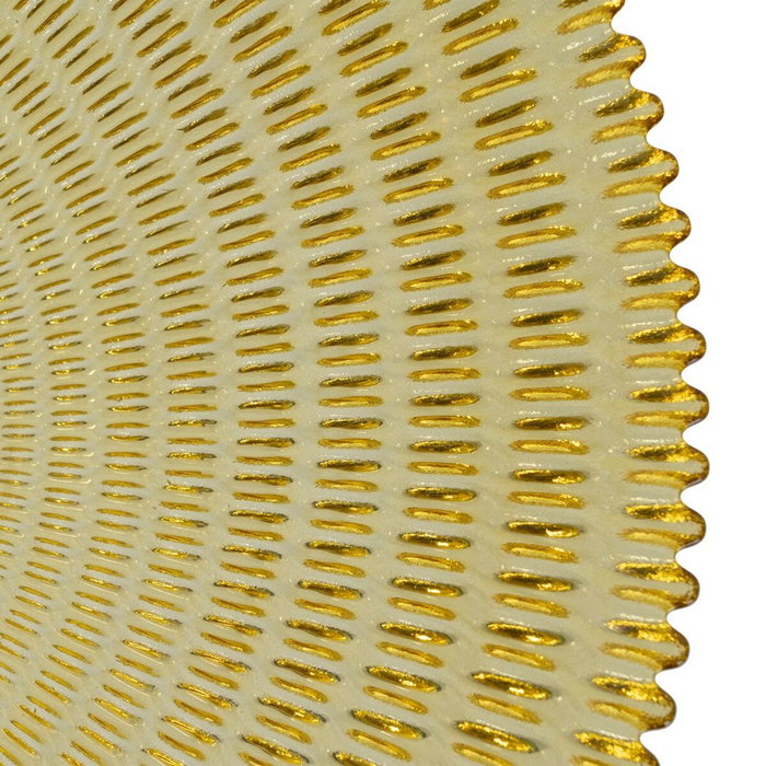 Centre de Table Jaune Verre 40 x 40 x 7 cm