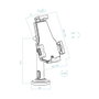 TooQ Support Tablette Antivol avec Verrou - Fixation Murale et sur Bureau - Compatible 7.9 à 10.5 Pouces - Noir