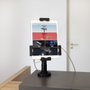 TooQ Support Tablette Antivol avec Verrou - Fixation Murale et sur Bureau - Compatible 7.9 à 10.5 Pouces - Noir