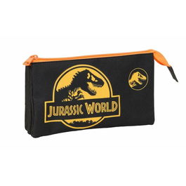 Trousse Fourre-Tout Triple Jurassic World Noir 22 x 12 x 3 cm