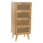 DKD Home Decor Caisson à Tiroirs Caoutchouc Rotin (40 x 30 x 90 cm)