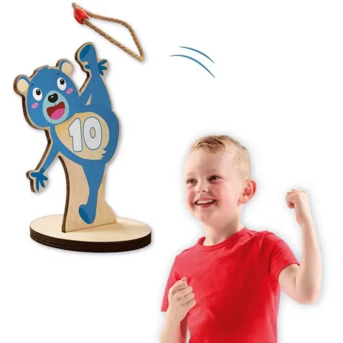 SES CREATIVE - Jeu de lancer d'anneaux avec 5 animaux pour enfants des 3 ans - Jeu d'adresse et d'extérieur