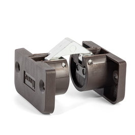 HERRAJES ALK Charnière invisible Kirma marron pour table pliante (17/18 mm)​
