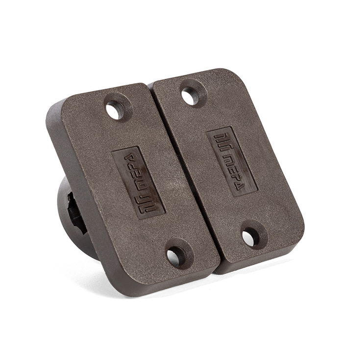 HERRAJES ALK Bisagra Invisible Kirma Marrón, Negro, Gris para Mesa Plegable Espesor 17/18mm Zamak y Plástico