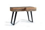 GINER Y COLOMER Console de Salon en Acacia et Métal, 2 Tiroirs, Sculpture à la Main, Dimensions 110 x 40 x 77 cm, Finition Naturelle